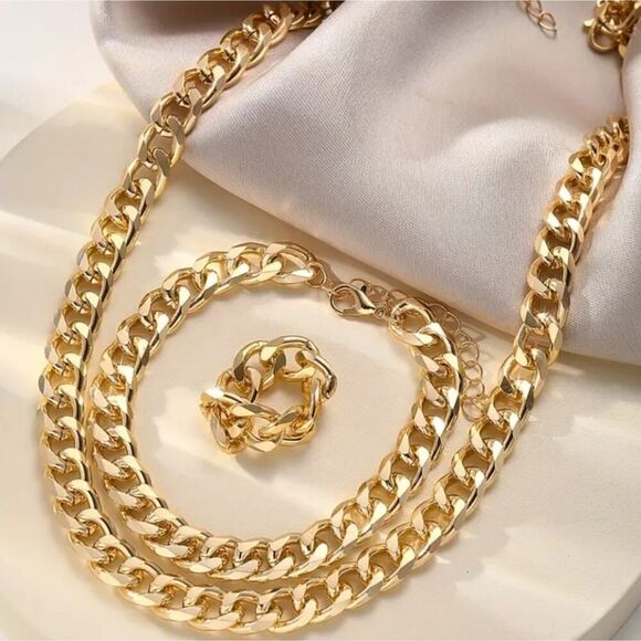 3-Piece Chunky Chain Jewelry Set - Picture 10 of 10